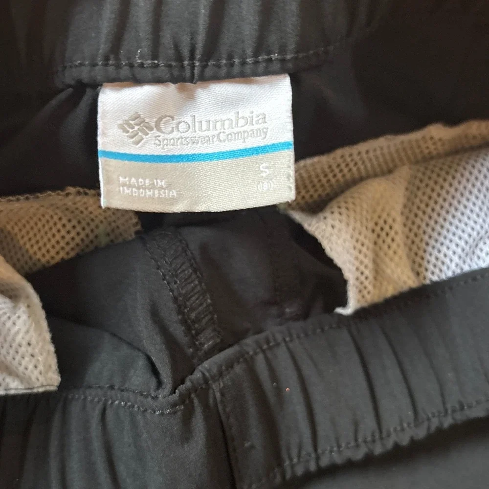 Columbia PFG Shorts Kids Black Performance Fishing Cargo SIZE S (8)